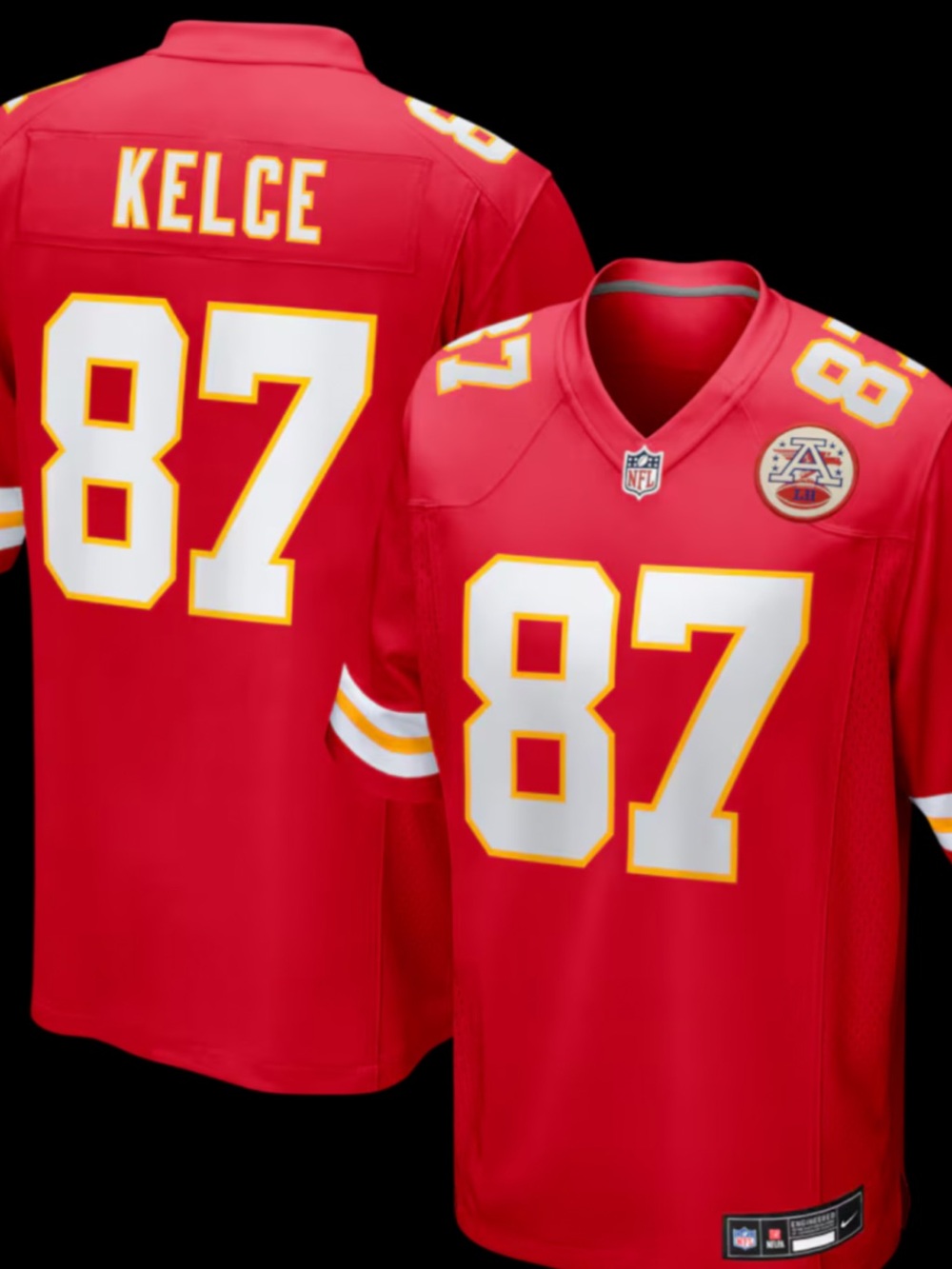 NWT Nike NFL Red Kelce #87 Kansas City Chiefs Jersey